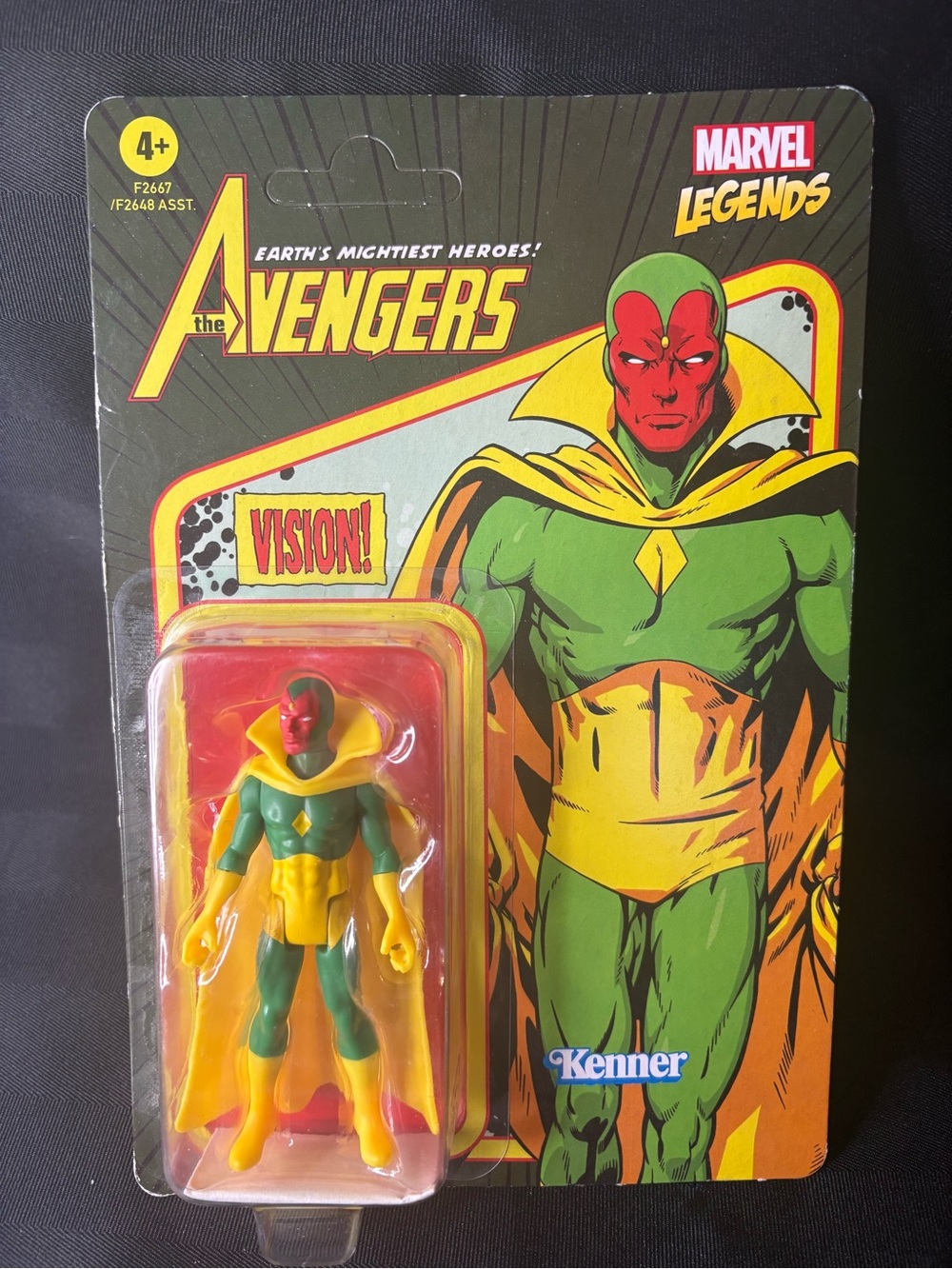 Marvel Legends Series Retro Kenner Vision 3.75 Avengers Action Figure 🔥